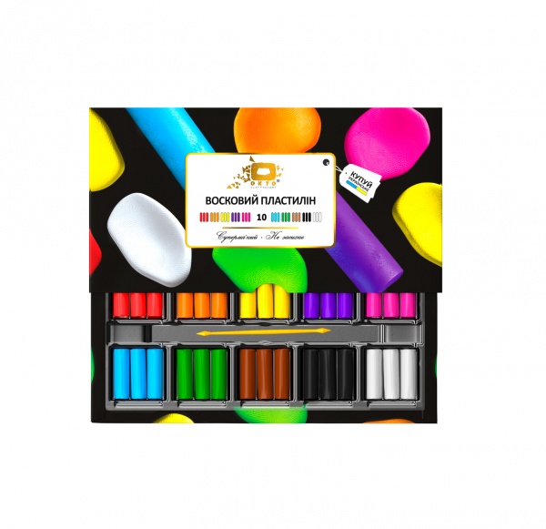 Пластилин восковый 10 цветов 91010 OKTO