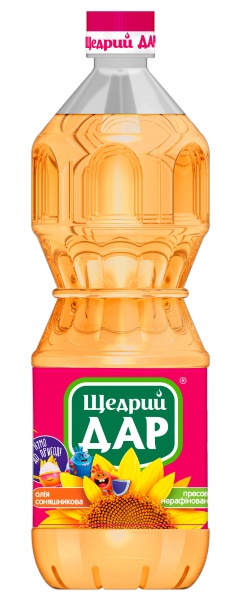Олія соняшникова Щедрий Дар нерафінована виморожена 850 мл 