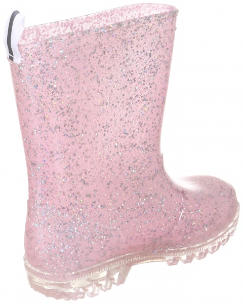 Сапоги резиновые для девочек KP30 размер 26 розовый с блестками 