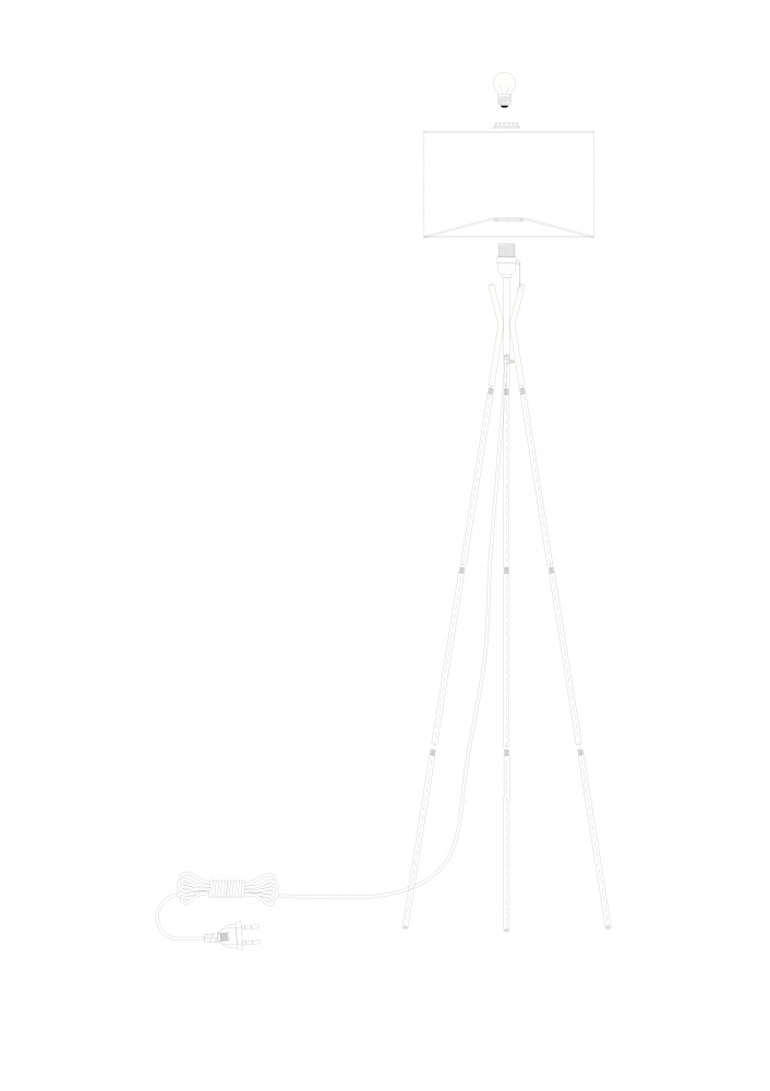 Торшер Sensio Tourelles 40 Вт E27 черный/золото ALPL-TN137F-B