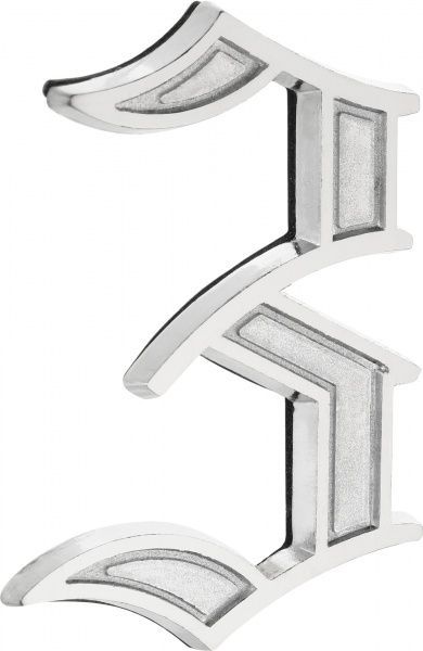 Цифра 3 цинк хром 70 мм Larvij LNZ755 CP #3