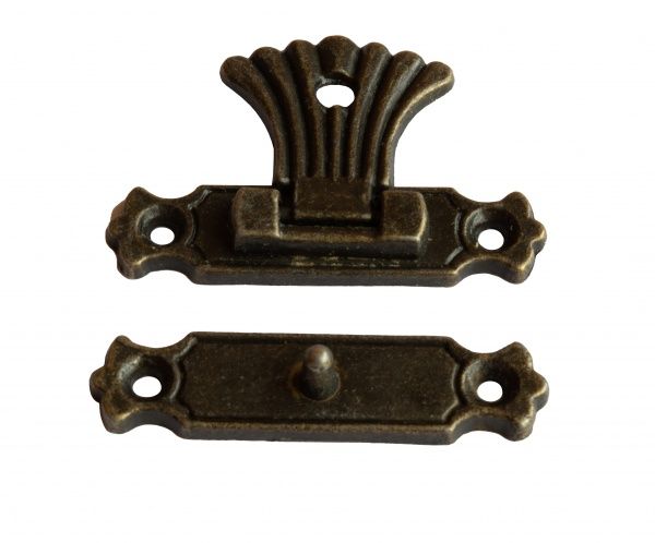 Замок декоративний стара латунь 40х33 мм 1 шт.