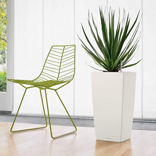 Вазон пластиковый Lechuza Cubico 30 18182 квадратный 50,1л коричневый 