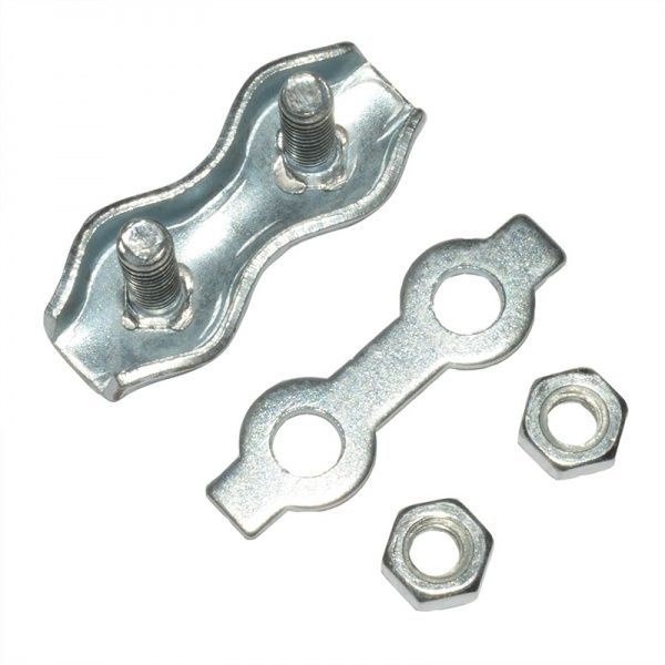 Затискач для троса подвійний 2 мм