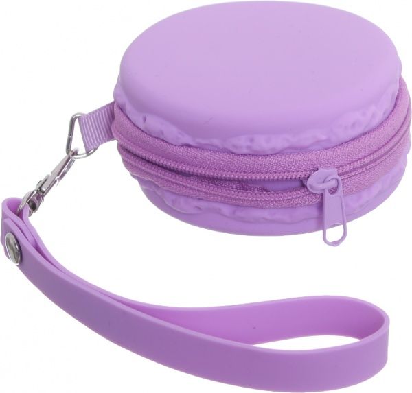 Пенал школьный 7,5x7,5x4,5 cм фиолетовый