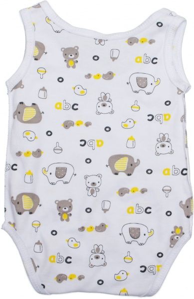 Боди Domtex Слонята р.92 белый с принтом 155731 