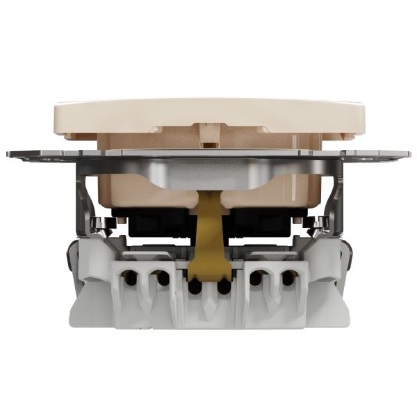 Розетка силовая с заземлением Schneider Electric Sedna Design со шторками без крышки бежевый SDD112022