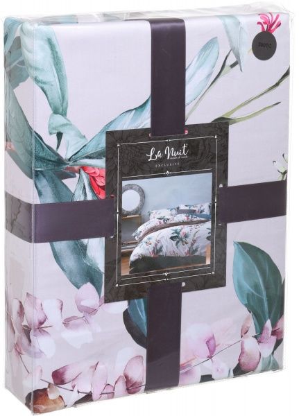 Комплект постельного белья Exotic flowers D семейный разноцветный принт La Nuit 