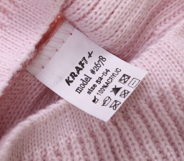 Шапочка дитяча для дівчинки Kraft+ 7556 р.52-54 рожевий 