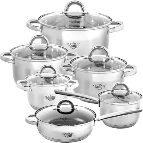 Набор кастрюль 12 предметов 26-242-003 Krauff