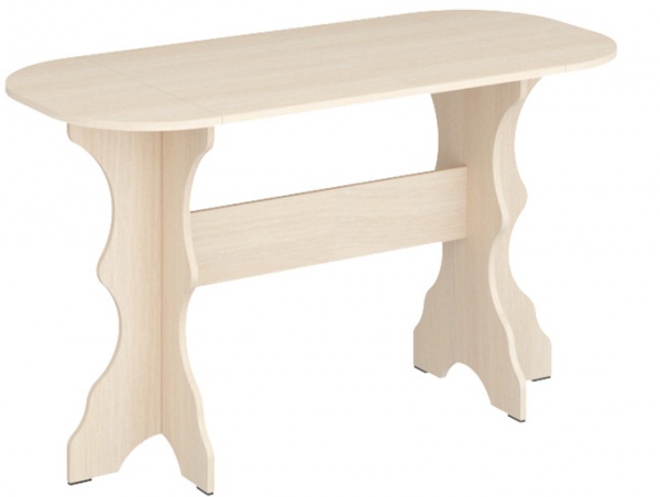 Стол раскладной 1300(840)х750(750)х600(600) дуб молочный 
