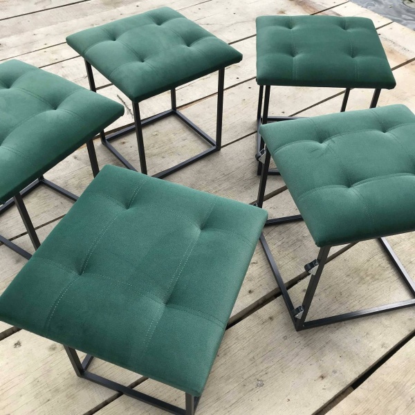 Пуф-трансформер 5 в 1 из велюра зеленый 