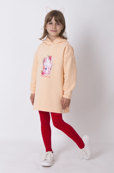 Туника для девочки Mevis 4383 р.110 бежевый 