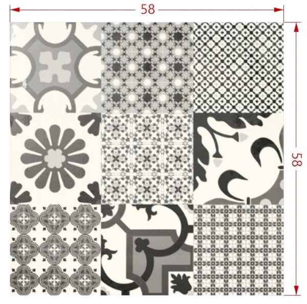 Плитка El Molino Логос Джет Негро 58x58 