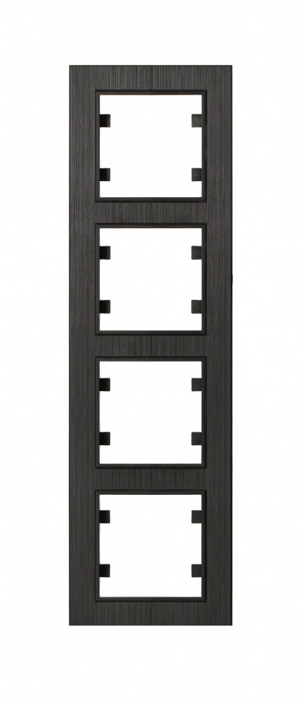 Рамка четырехместная Makel Karea Line вертикальная дымчатый 86280709