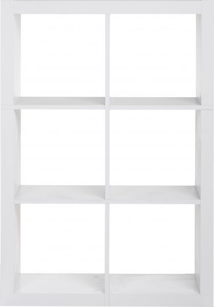 Стелаж двосторонній Кубус МІКС 2х3, 792x1146x290 мм білий 