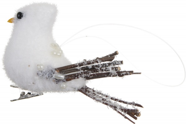 Декорация новогодняя Птичка лесная 10х12 см 2 шт. EPI-RJJY11252 