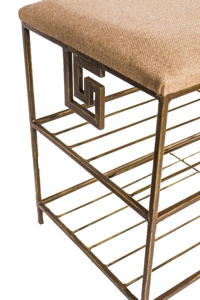 Банкетка Метал Арт Меандр коричневый 