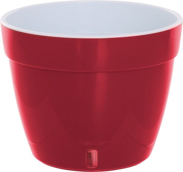 Горщик пластиковий Santino Асти круглий 2,5л червоний 