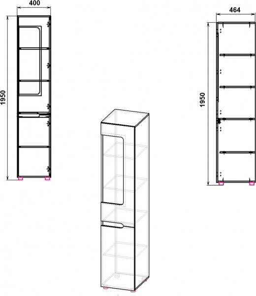 Шафа Компаніт МС-24 права венге 
