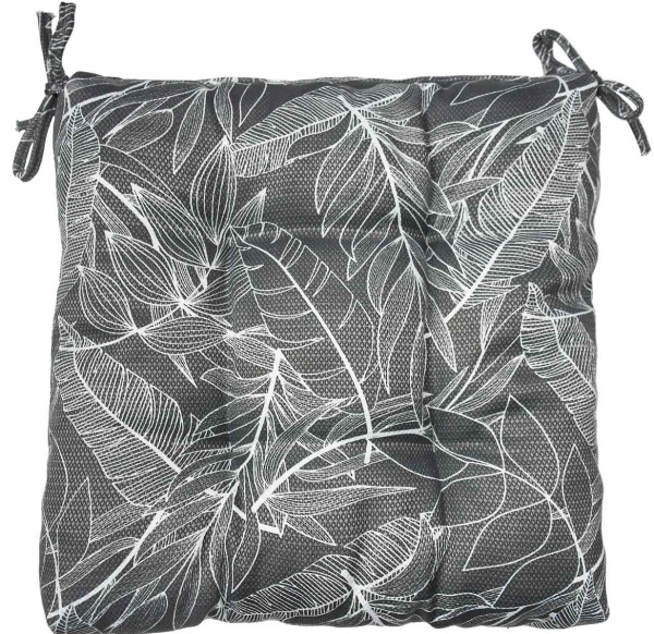 Подушка на стул МАСАО листья серые Прованс