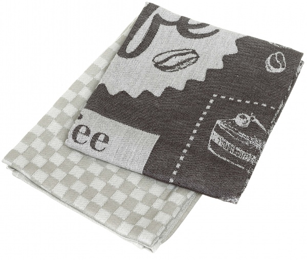 Набір рушників кухонних Coffee 2 шт. 50x70 см Texpol сірий 