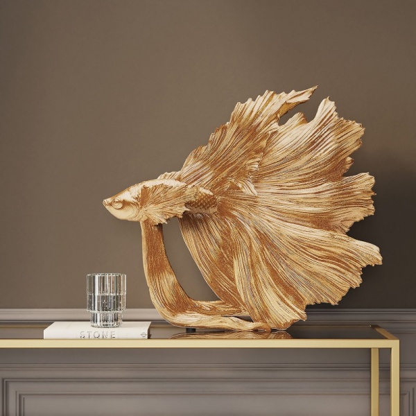Статуэтка Betta Fish Gold 37x34x14 см KARE Design