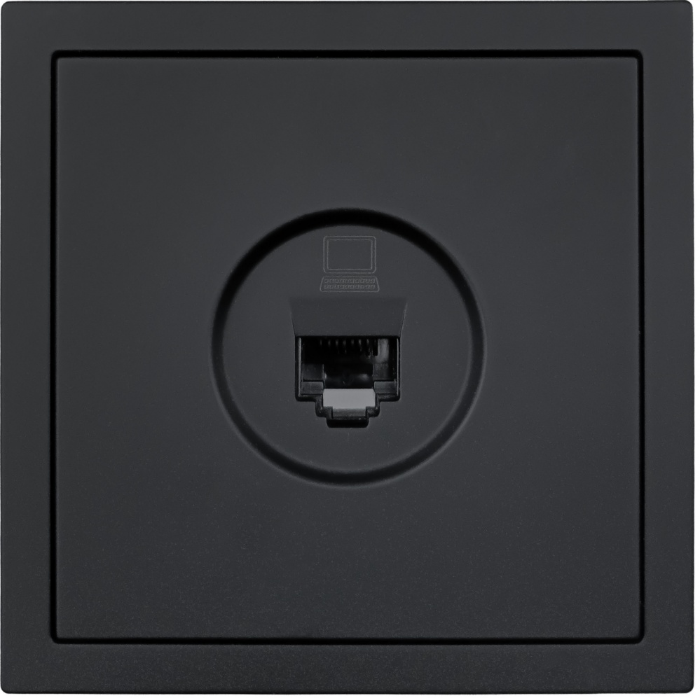 Механизм розетки компьютерная HausMark Juna черный