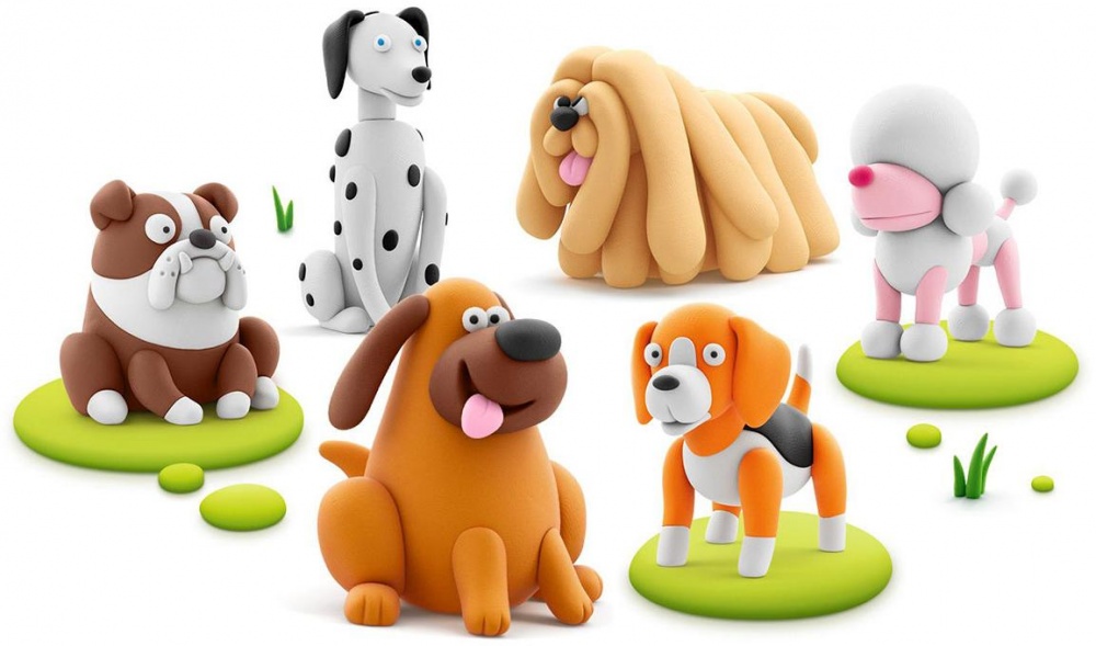 Набір пластиліну Lipaka самостійно твердіє Собаки-друзяки 15030-UA01