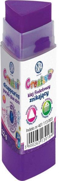 Клей-карандаш с фиолетовым индикатором треугольный 12 г Астра