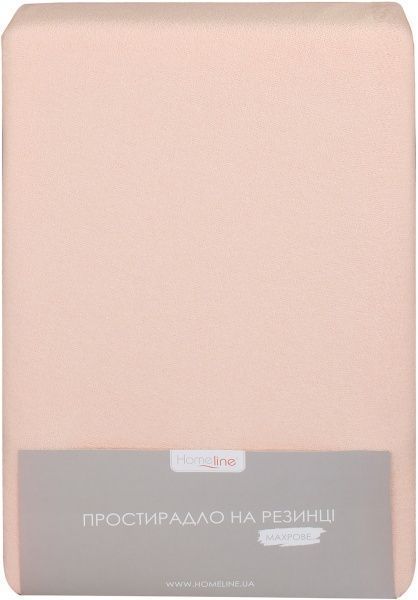 Простирадло на резинці 140x200 см персиковий Homeline 