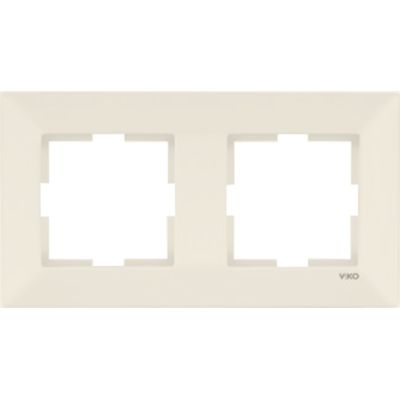 Рамка Viko Meridian двойная кремовая