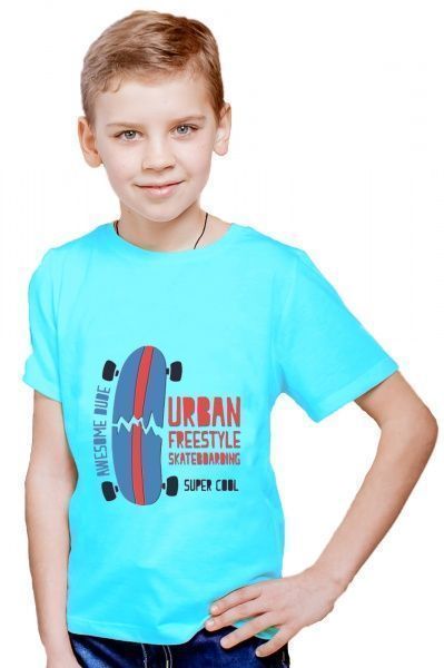 Футболка для хлопчиків KOSTA 0107-7 р.98-104 блакитний 