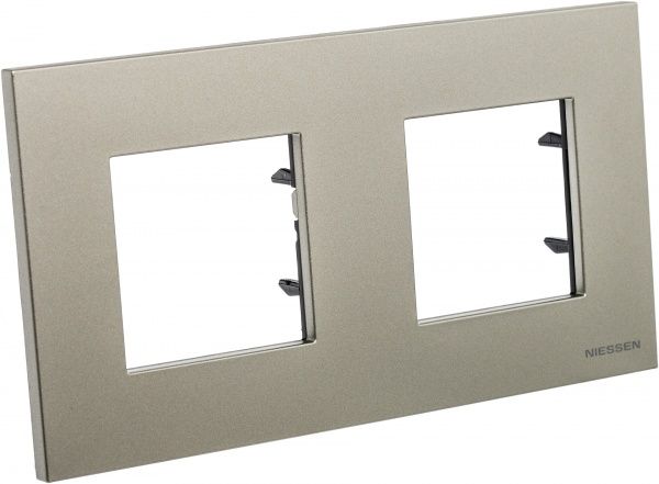 Рамка двухместная ABB ZENIT универсальная шампань N2272 CV