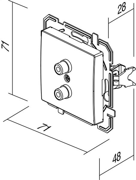 Розетка акустическая TEM Logiq AUDIO 2x4мм белый KQ23PWXO-U