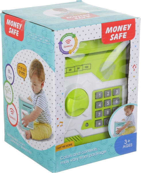 Сейф-скарбничка електронний дитячий класичний зелений OTE0643207/green