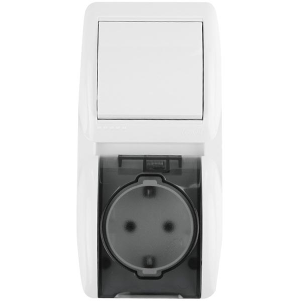 Выключатель и розетка Nata 710-0200-172 белые