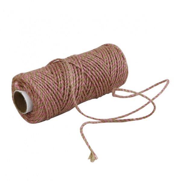Шнур джутовый Радосвіт крученый 3 мм 50 м натуральный/пудровый