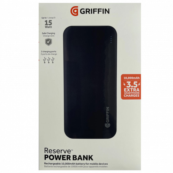 Внешний аккумулятор (Powerbank) Griffin 10000 m/Ah black (GP-147-BLK)