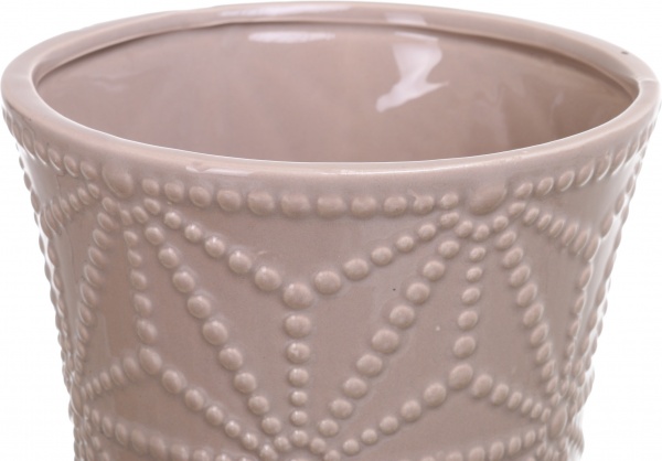 Ваза керамическая бежевая Ornament 17x17x30 см