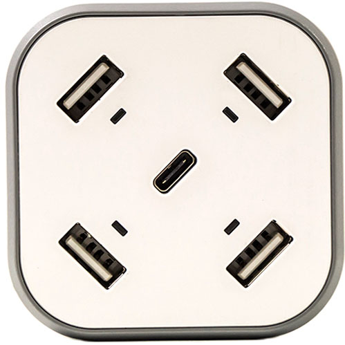 Мережевий зарядний пристрій PowerPlant Multi-usb charger 