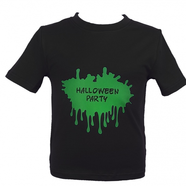 Футболка для девочек/для мальчиков WP Merchandise Halloween Клякса р.164–170 черный 22170 