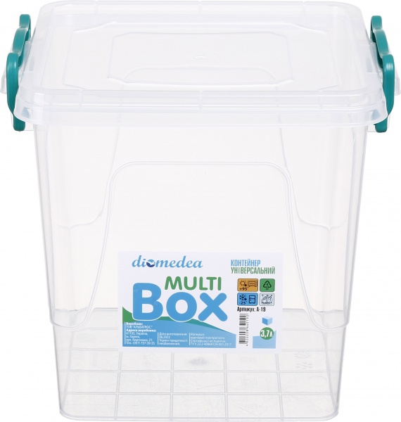 Контейнер для харчових продуктів з кришкою №19 3,7 л DIOMEDEA