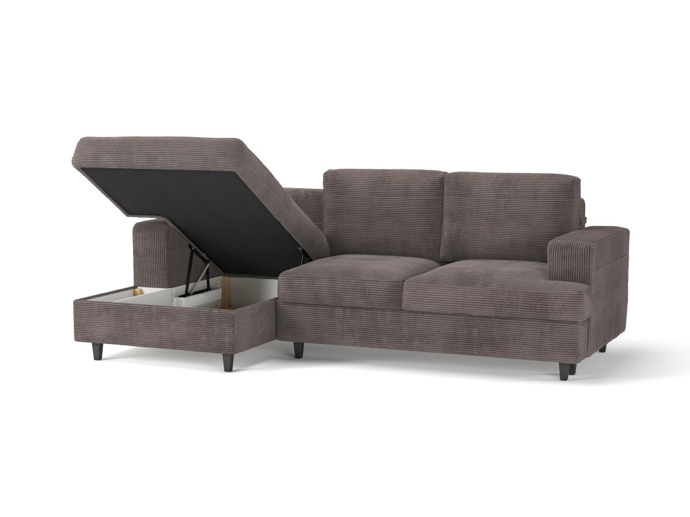 Диван угловой Мебель Прогресс Митчелл левосторонний мокко 2470x1440x900 мм