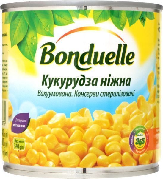 Кукурудза Bonduelle ніжна вакуумована 425 мл 340 г