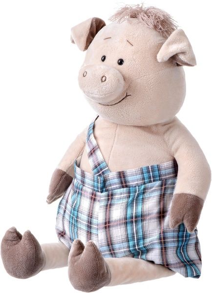 Мягкая игрушка Same Toy Свинка в комбинезоне 60 см THT705