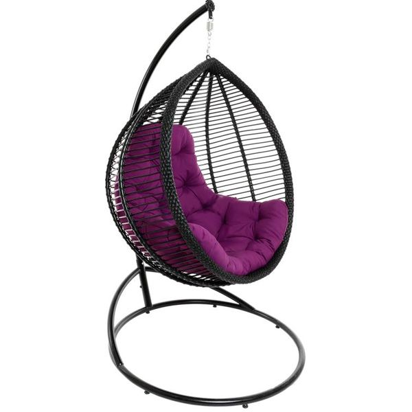 Кресло-кокон Indigo Аура с подушкой черный