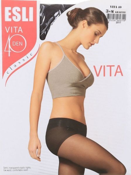 Колготки женские ESLI Vita Vita 40 den grafite р. 3 темно-серый 