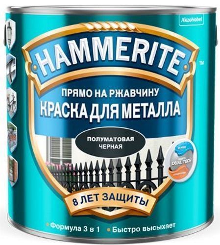 Емаль Hammerite чорний напівмат 2,5л