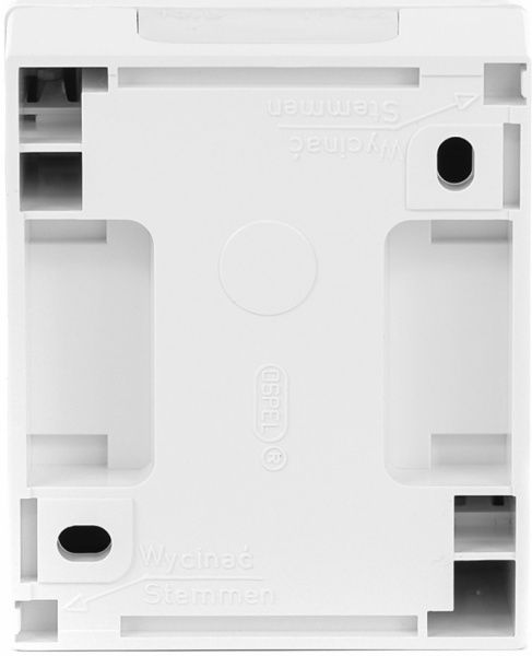 Вимикач вологозахищений одноклавішний Ospel Fala без підсвітки 10 А 220В IP44 білий